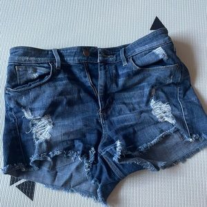 Cropped Blue Denim Guess Shorts